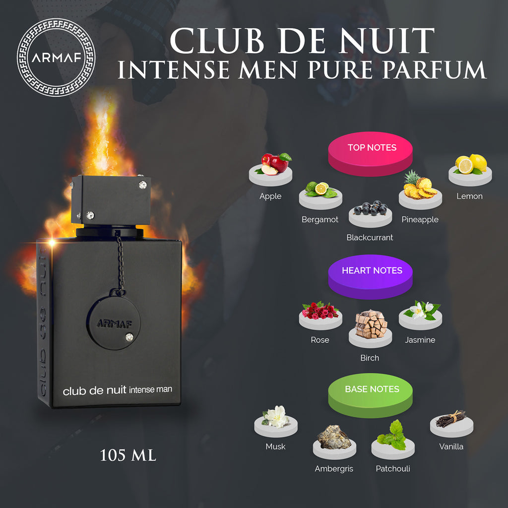 Armaf Club De Nuit Intense Men's EDT Perfume, 105ml - Woody, Spicy, and Sensual Fragrance