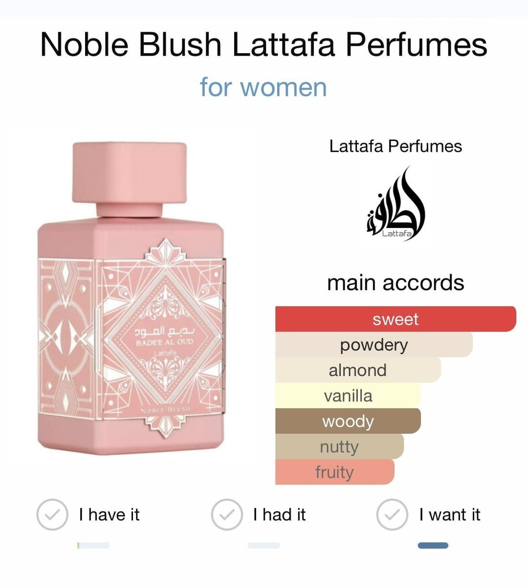 Badee Al Oud Noble Blush by Lattafa