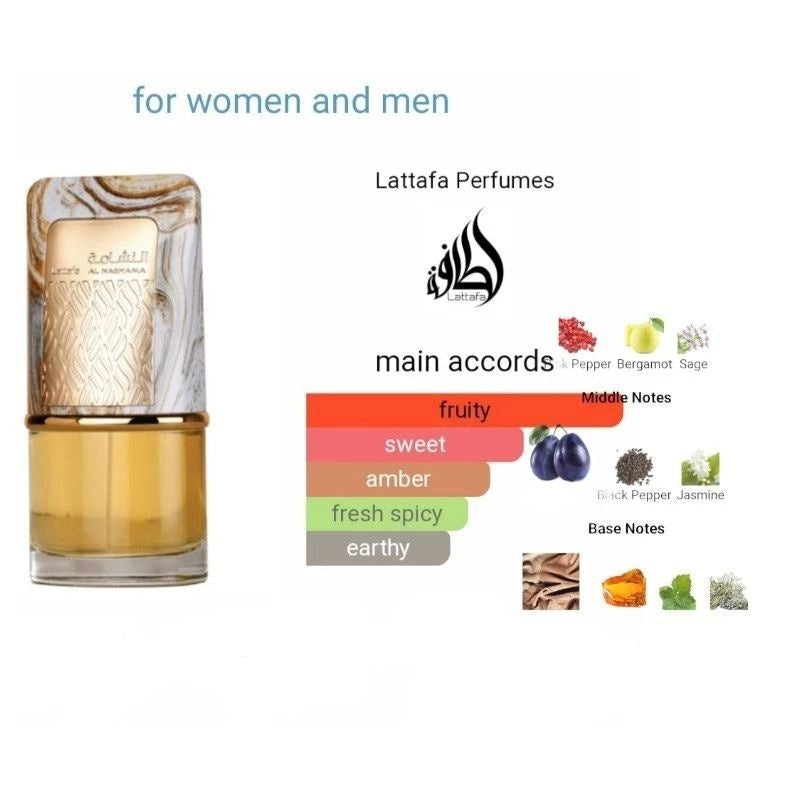 Lattafa Al Nashama Eau de Parfum Spray for Unisex, 3.4 Ounce